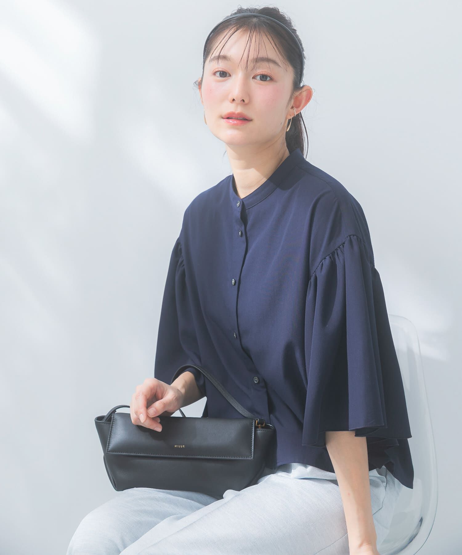 URBAN RESEARCH ROSSO「『一部WEB限定カラー』UVカットウォッシャブルリネン混ブラウス」|シャツ・ブラウス|