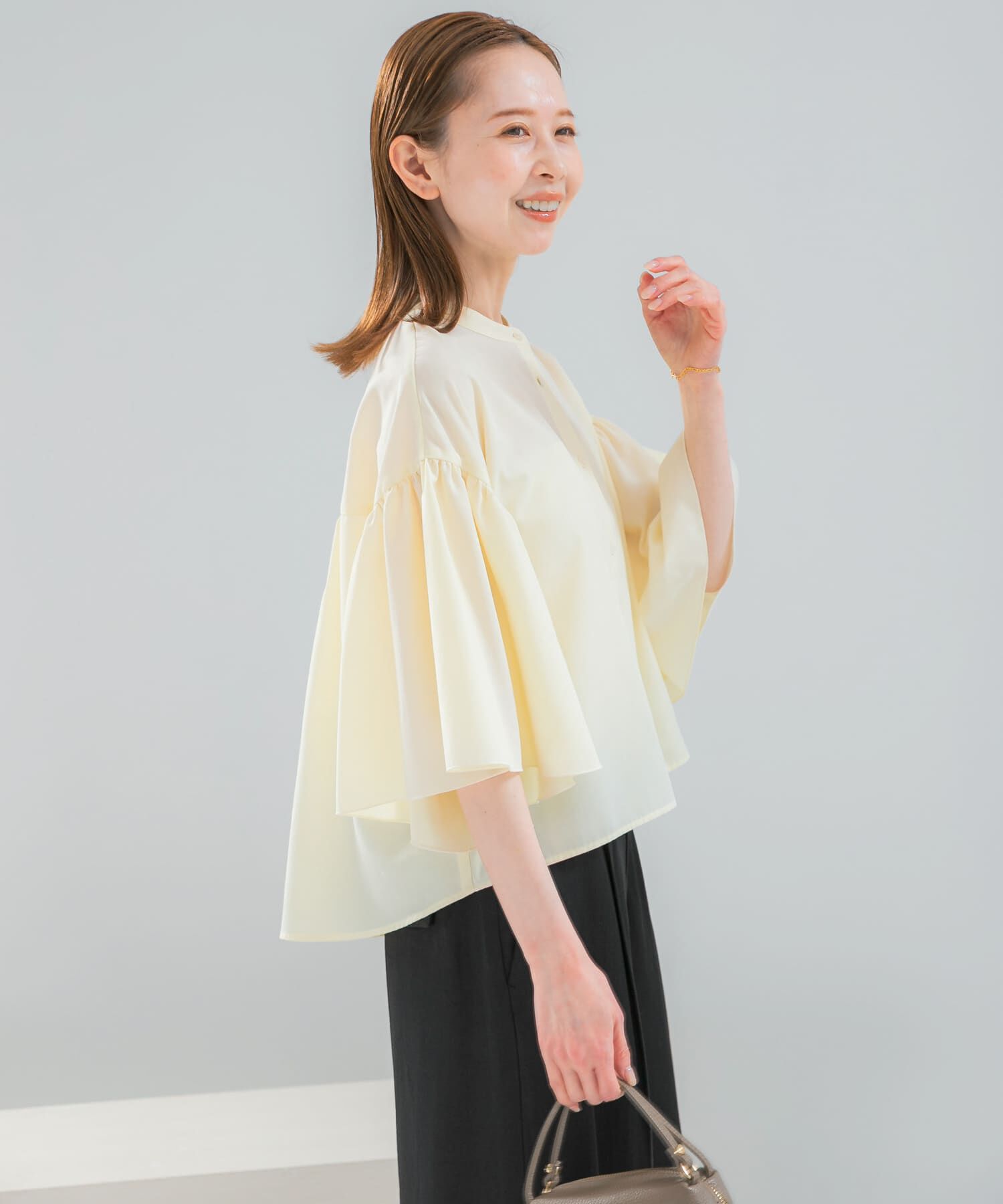 URBAN RESEARCH ROSSO「『一部WEB限定カラー』UVカットウォッシャブルリネン混ブラウス」|シャツ・ブラウス|