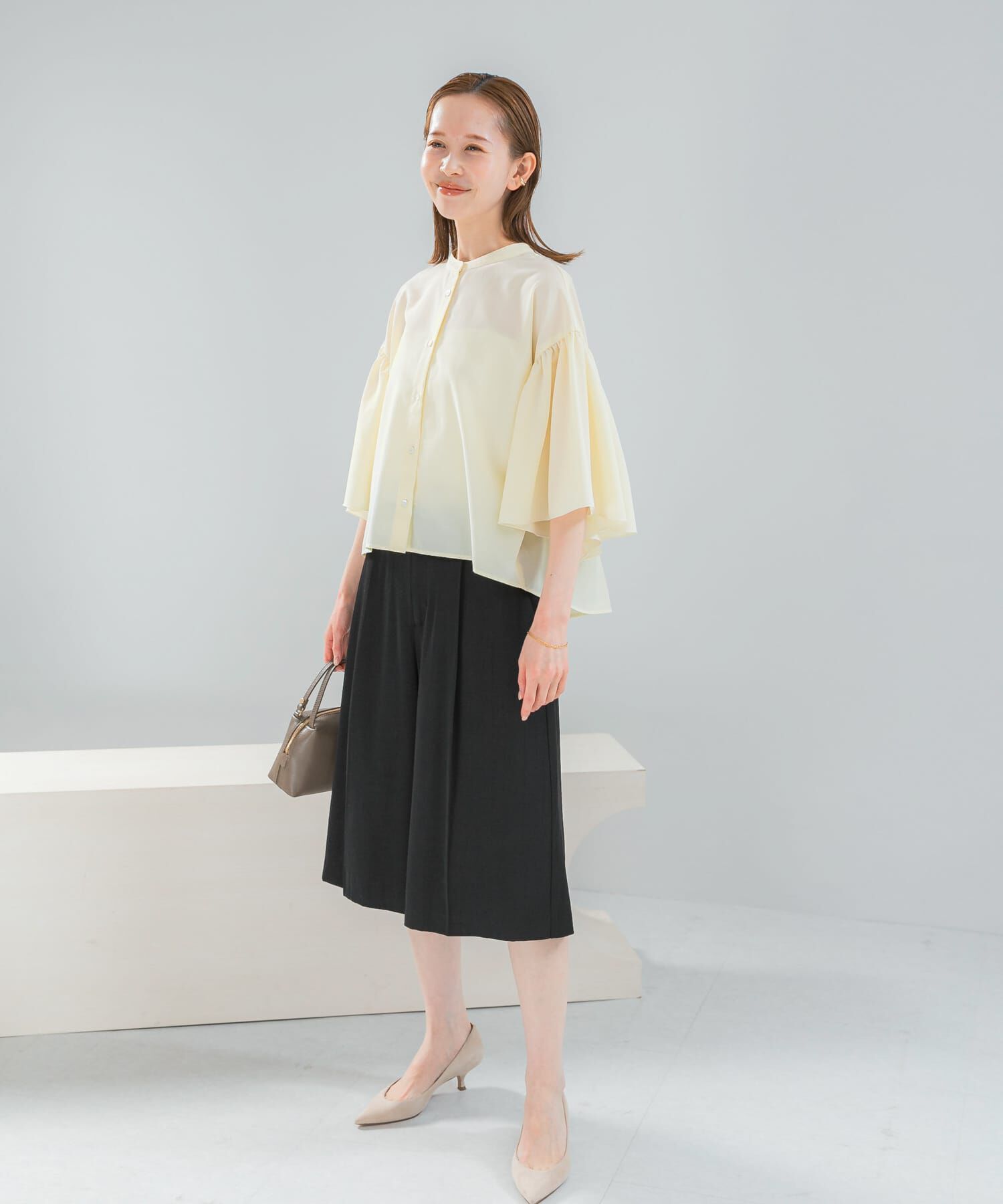 URBAN RESEARCH ROSSO「『一部WEB限定カラー』UVカットウォッシャブルリネン混ブラウス」|シャツ・ブラウス|