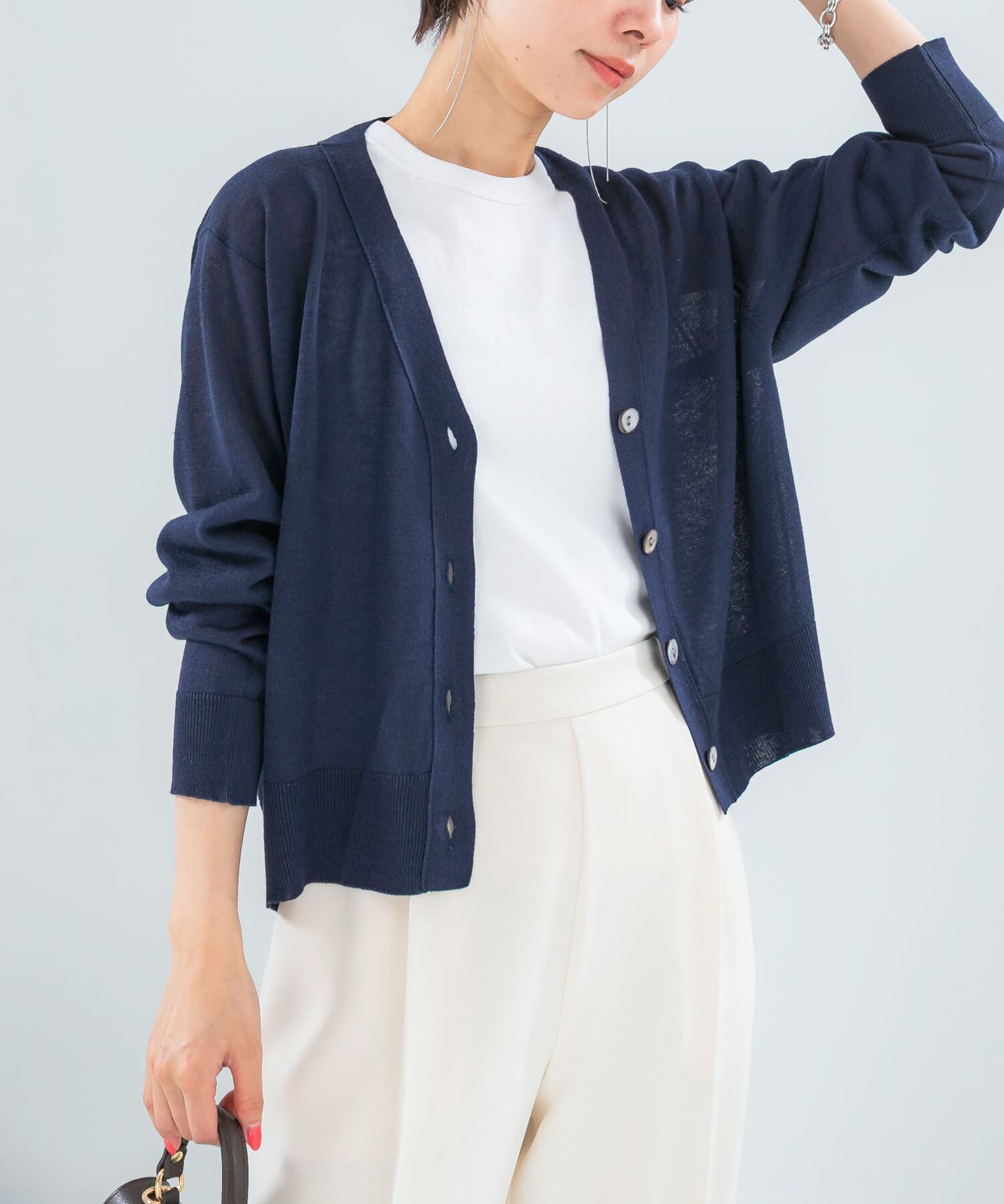 URBAN RESEARCH ROSSO「リネン混セミシアーカーディガン」|カーディガン|