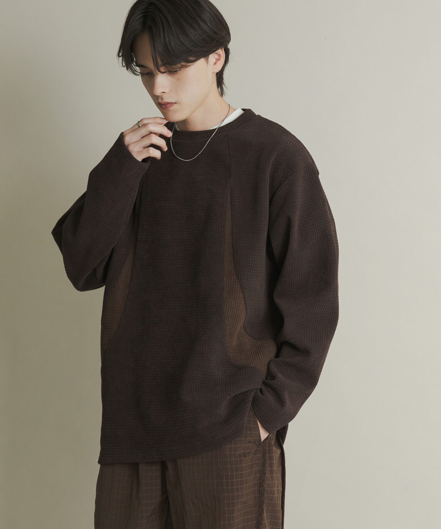 SENSE OF PLACE by URBAN RESEARCH「ヘビーサーマルパターンロングTシャツ」|Tシャツ・カットソー|