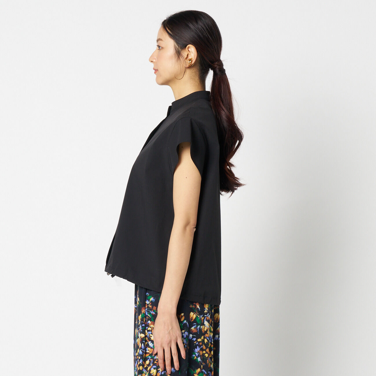 HELIOPOLE「HELIOPOLE FRENCH SLEEVE DRAWSTRING SHIRT」|シャツ・ブラウス|