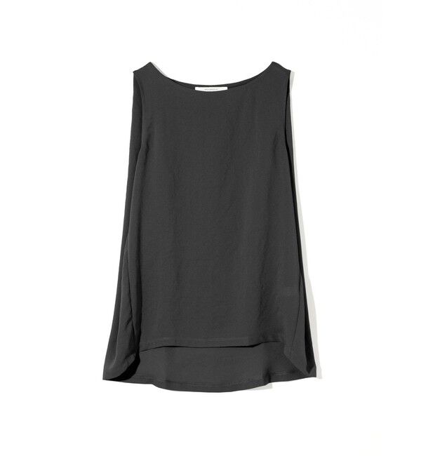 MIDIUMISOLID「MIDIUMISOLID for Ladies ノースリーブタックワイドプルオーバー」|Tシャツ・カットソー|ブラック