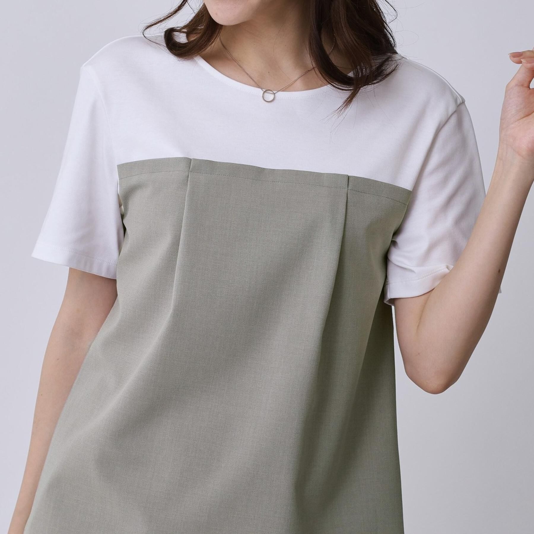 COUP DE CHANCE「【手洗い可／セットアップ可】レイヤード風カットソー」|Tシャツ・カットソー|