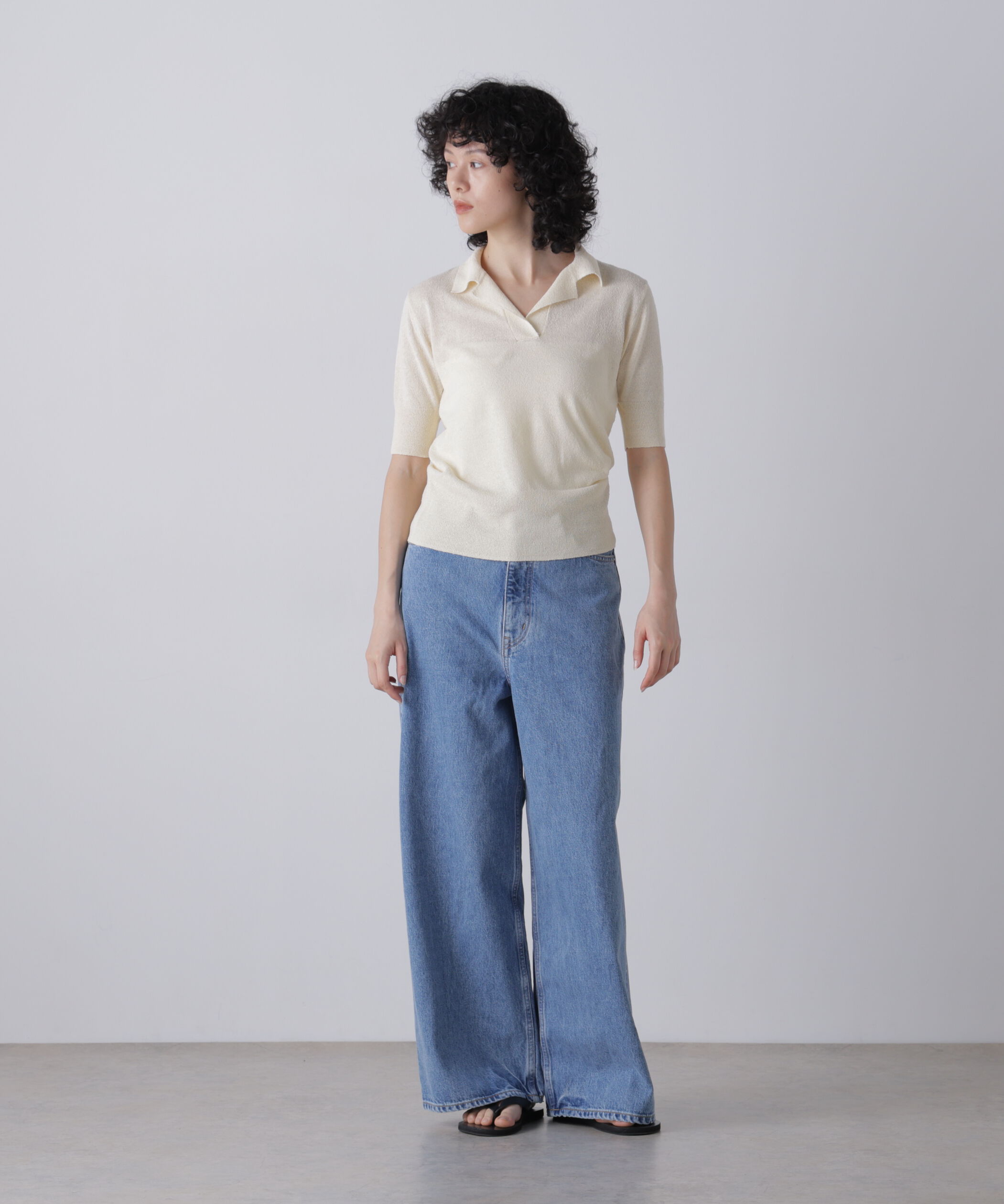 YLEVE 「YLEVE / SILK LINEN NEP POLO」|ニット・セーター|