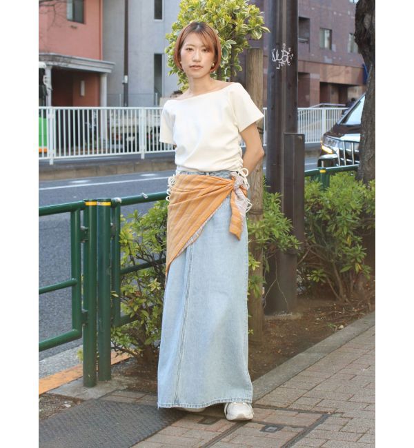 Ungrid「サイドギャザーボートネックTee」|Tシャツ・カットソー|