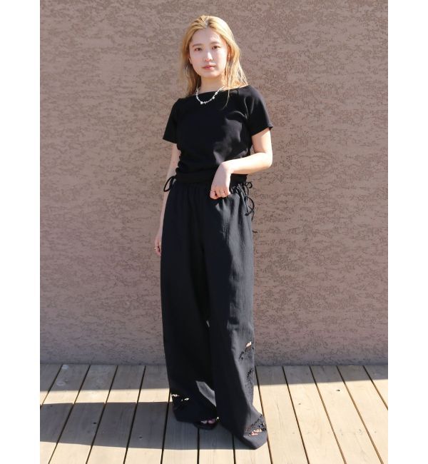 Ungrid「サイドギャザーボートネックTee」|Tシャツ・カットソー|