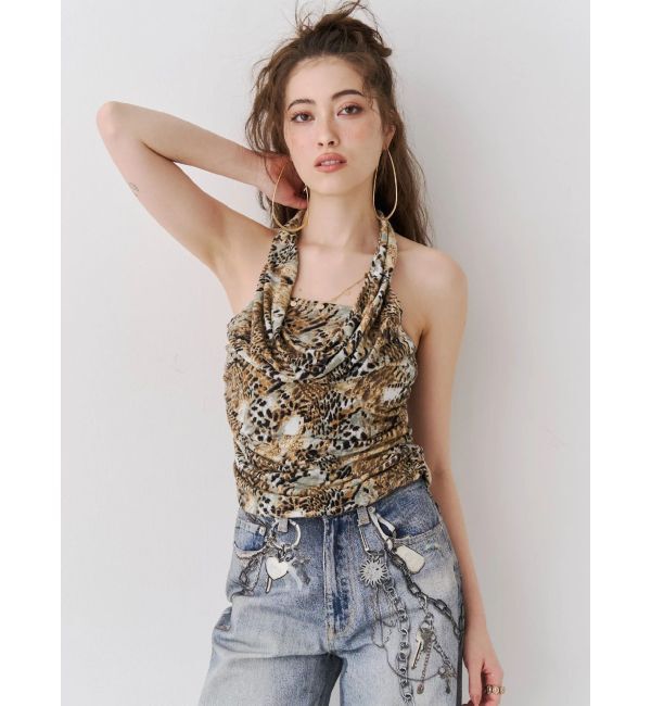 EVRIS「ネックレスホルターネックトップス」|キャミソール|ミックス