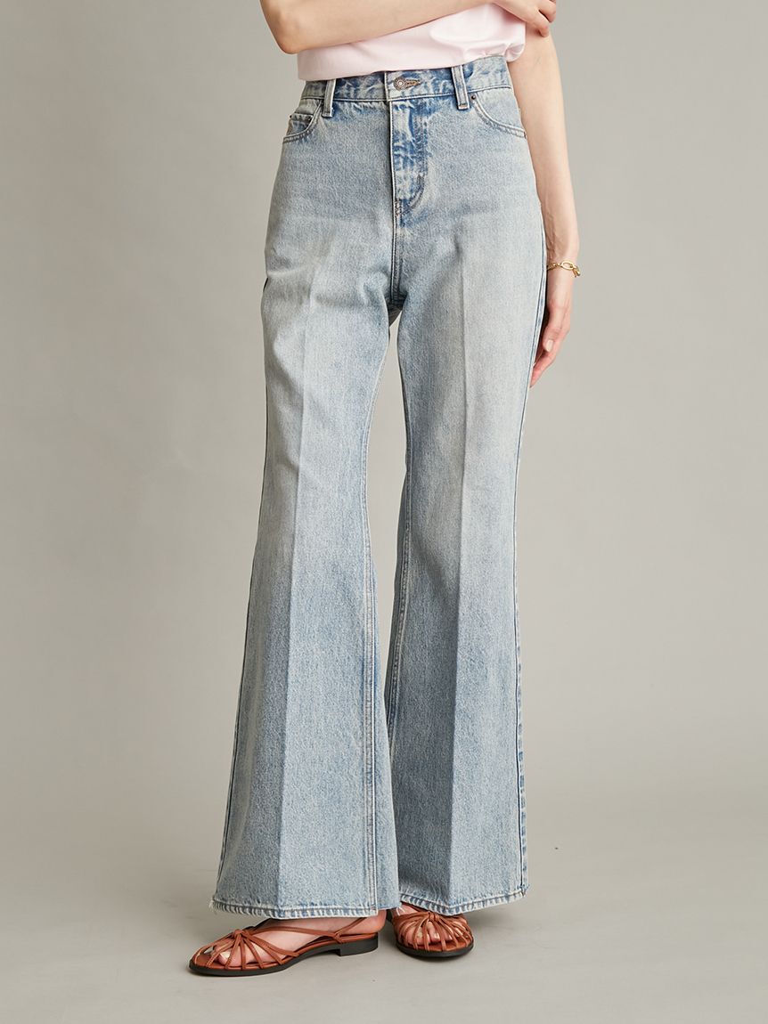 Mila Owen「【MILA PANTS】フレアデニムパンツ」|デニム|