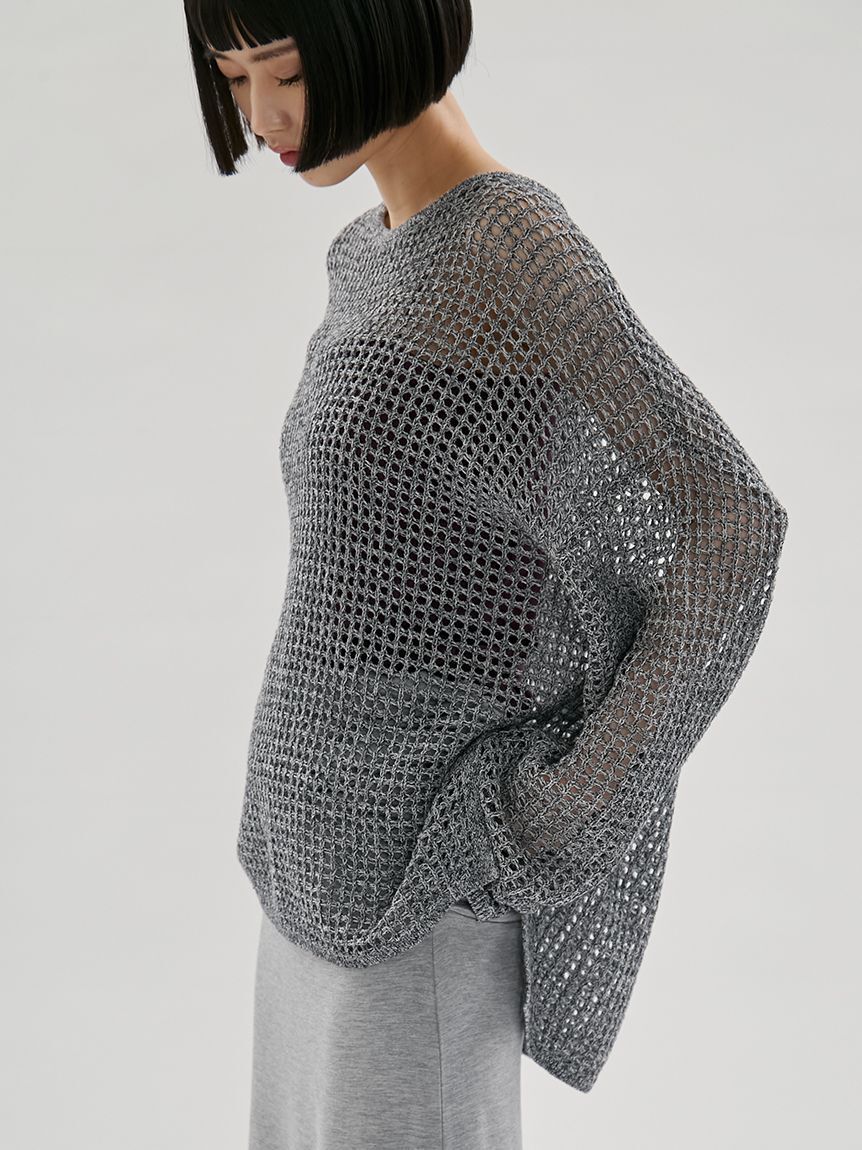 emmi atelier「メッシュニットプルオーバー」|ニット・セーター|