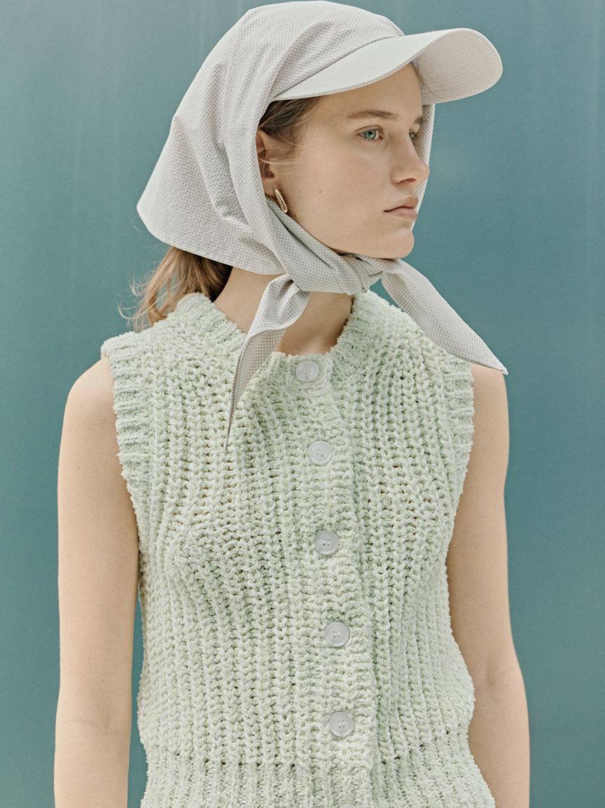 emmi atelier「eco フリンジニットベスト」|ニット・セーター|