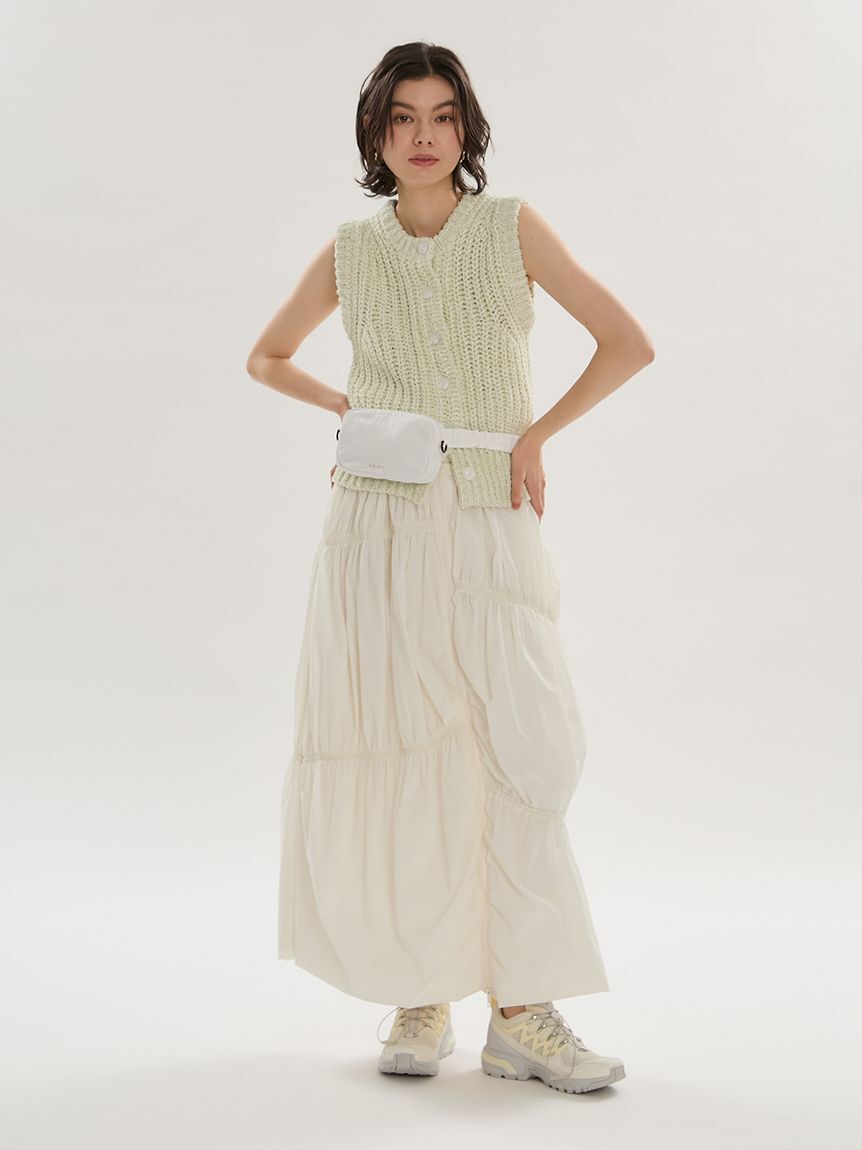 emmi atelier「eco フリンジニットベスト」|ニット・セーター|