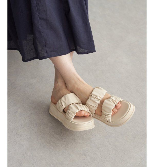 VENCE share style「ギャザーバンドサンダル」|その他|