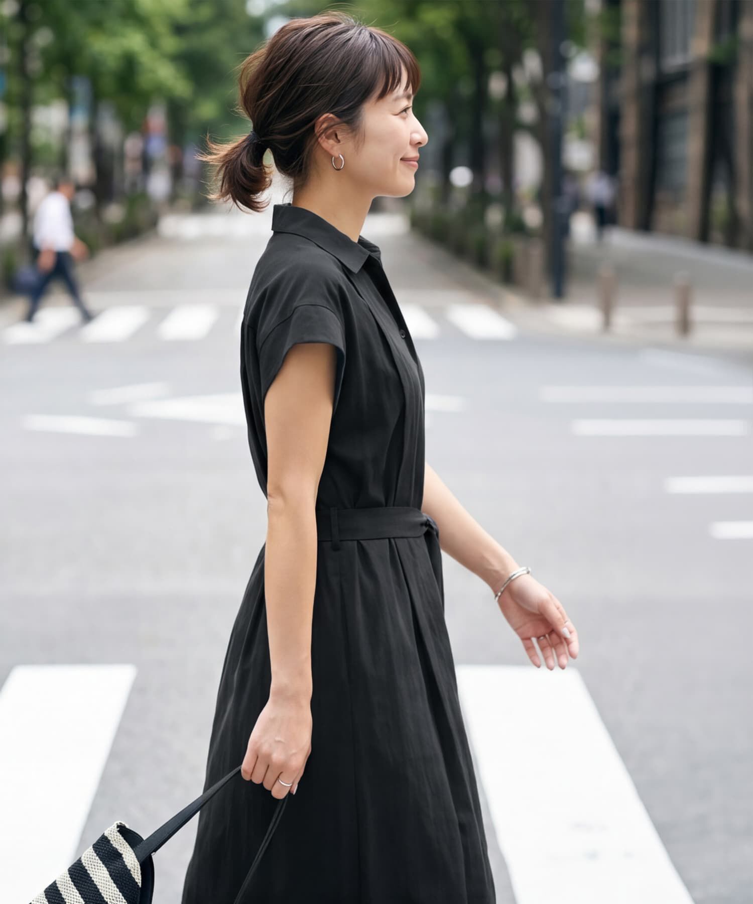 STYLE DELI「綿混ニュアンス質感シャツワンピース」|ワンピース|