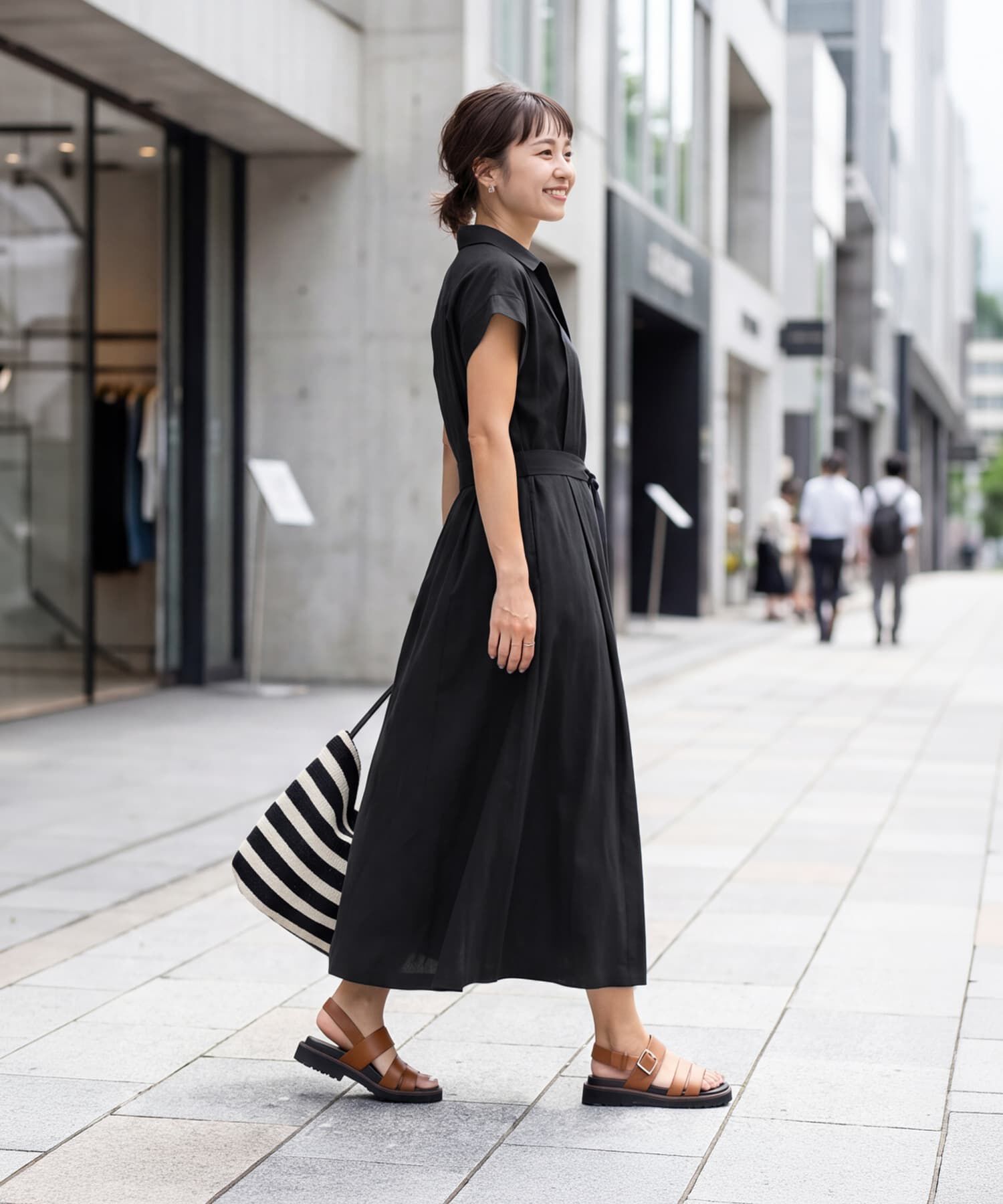 STYLE DELI「綿混ニュアンス質感シャツワンピース」|ワンピース|
