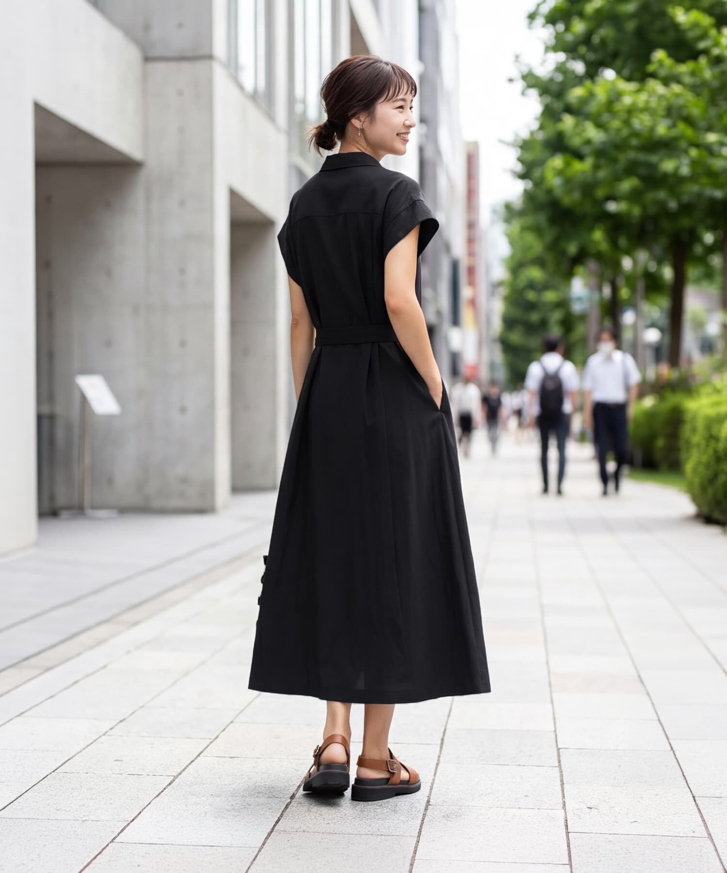STYLE DELI「綿混ニュアンス質感シャツワンピース」|ワンピース|