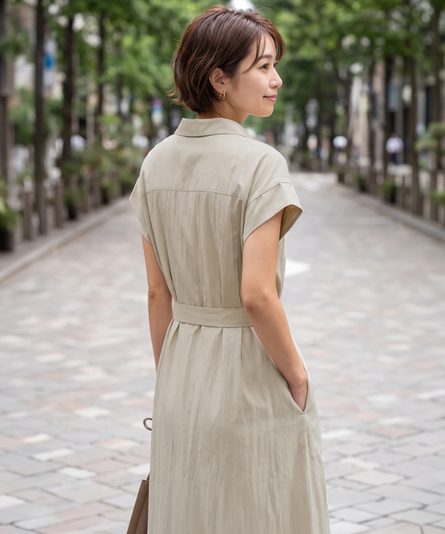 STYLE DELI「綿混ニュアンス質感シャツワンピース」|ワンピース|
