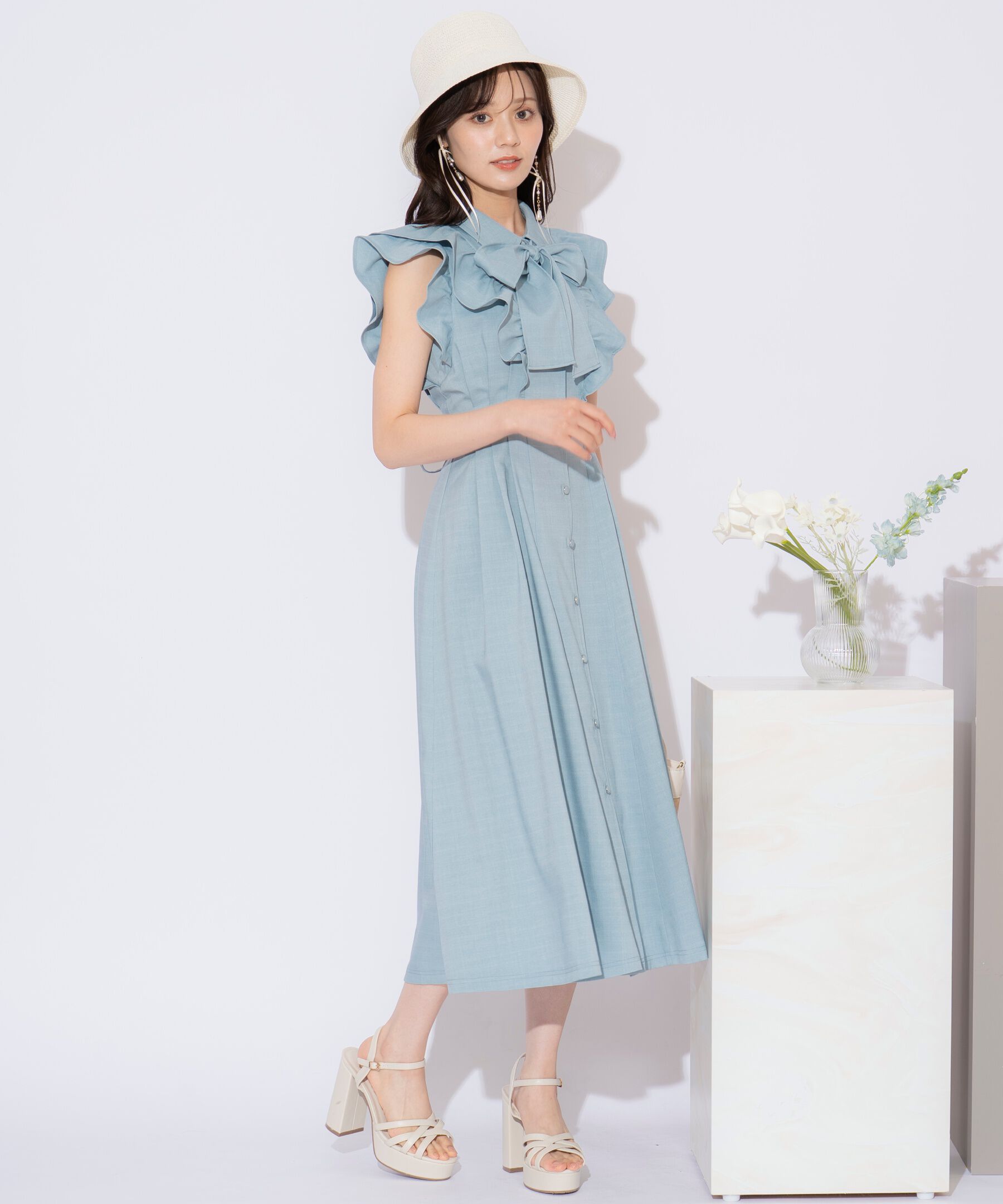 WILLSELECTION「リボンタイタックウエストシャツワンピース」|ワンピース|