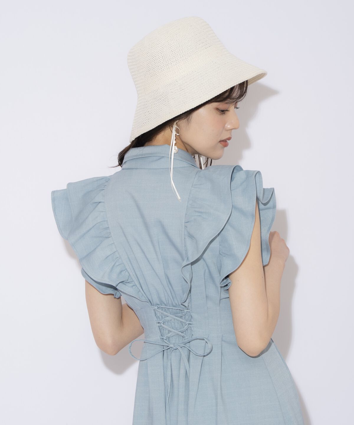 WILLSELECTION「リボンタイタックウエストシャツワンピース」|ワンピース|