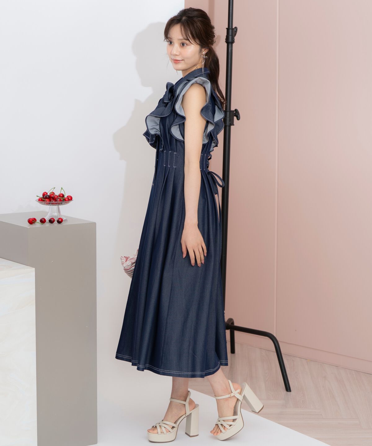 WILLSELECTION「リボンタイタックウエストシャツワンピース」|ワンピース|