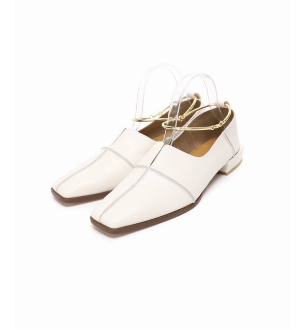 GRISE「《追加》GRISEレザースクエアクロスシームアンクルフラット」|その他|