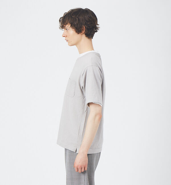 ABAHOUSE「アンサンブル ニット ポケットTシャツ」|Tシャツ・カットソー|