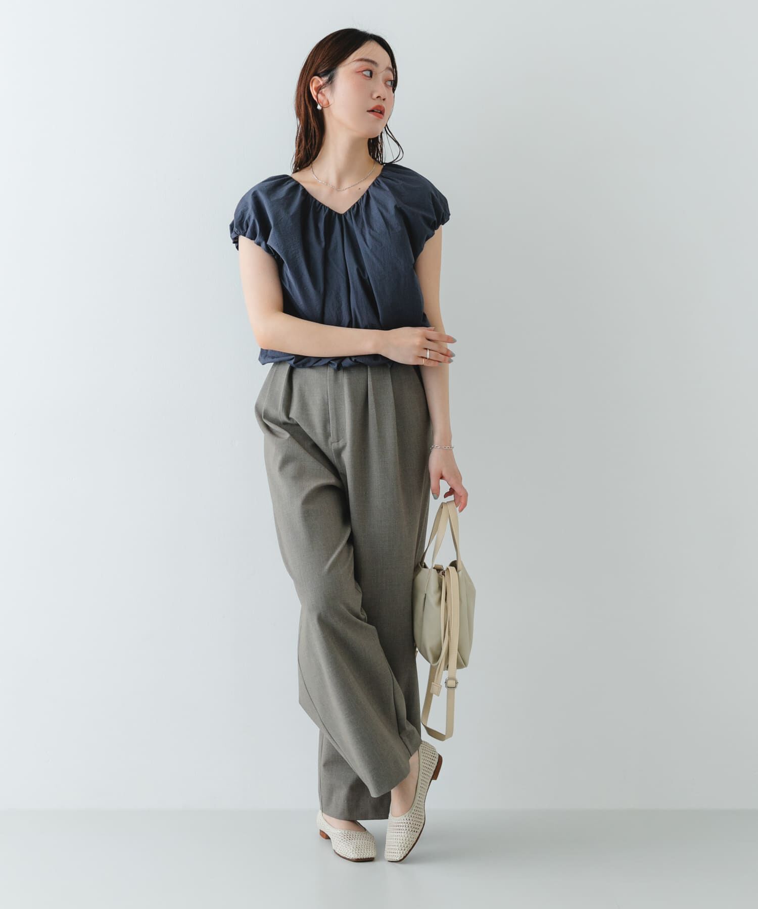 RODE SKO「『MADE IN JAPAN』 スクエアメッシュフラットシューズ」|バレエシューズ|
