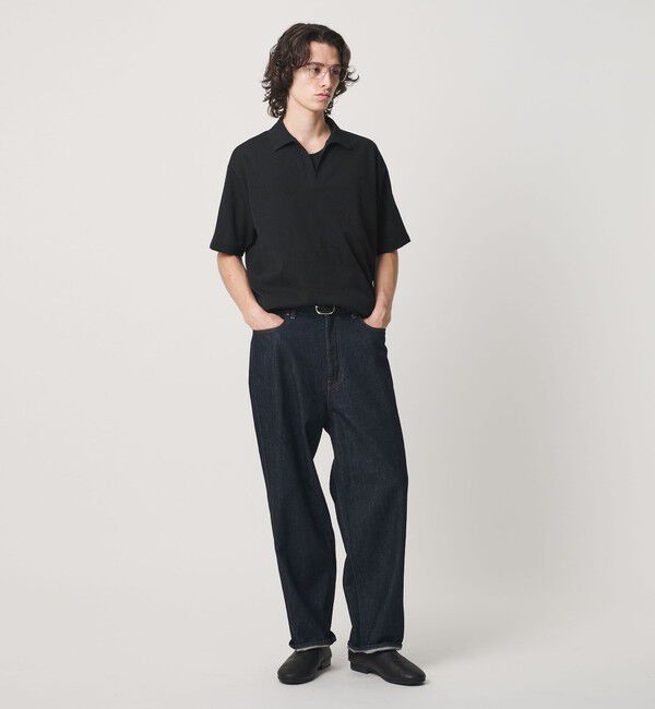 BEAUTY&YOUTH UNITED ARROWS「KNITEE リネンブレンド メリノ スキッパー ニット Tシャツ ウォッシャブル」|ニット・セーター|