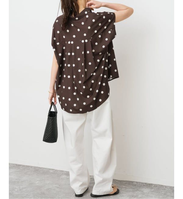 Spick and Span「《一部店舗+WEB限定 / 追加》ドットフレンチスリーブシャツ」|シャツ・ブラウス|