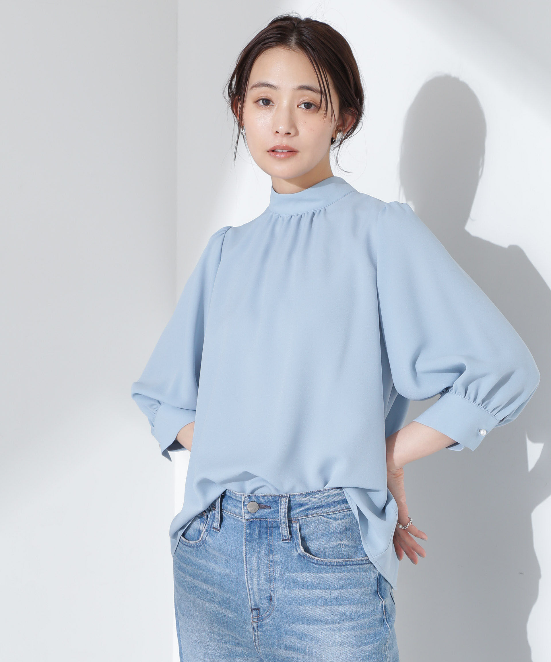 nano･universe「ボウタイ取り外し可2wayブラウス」|シャツ・ブラウス|