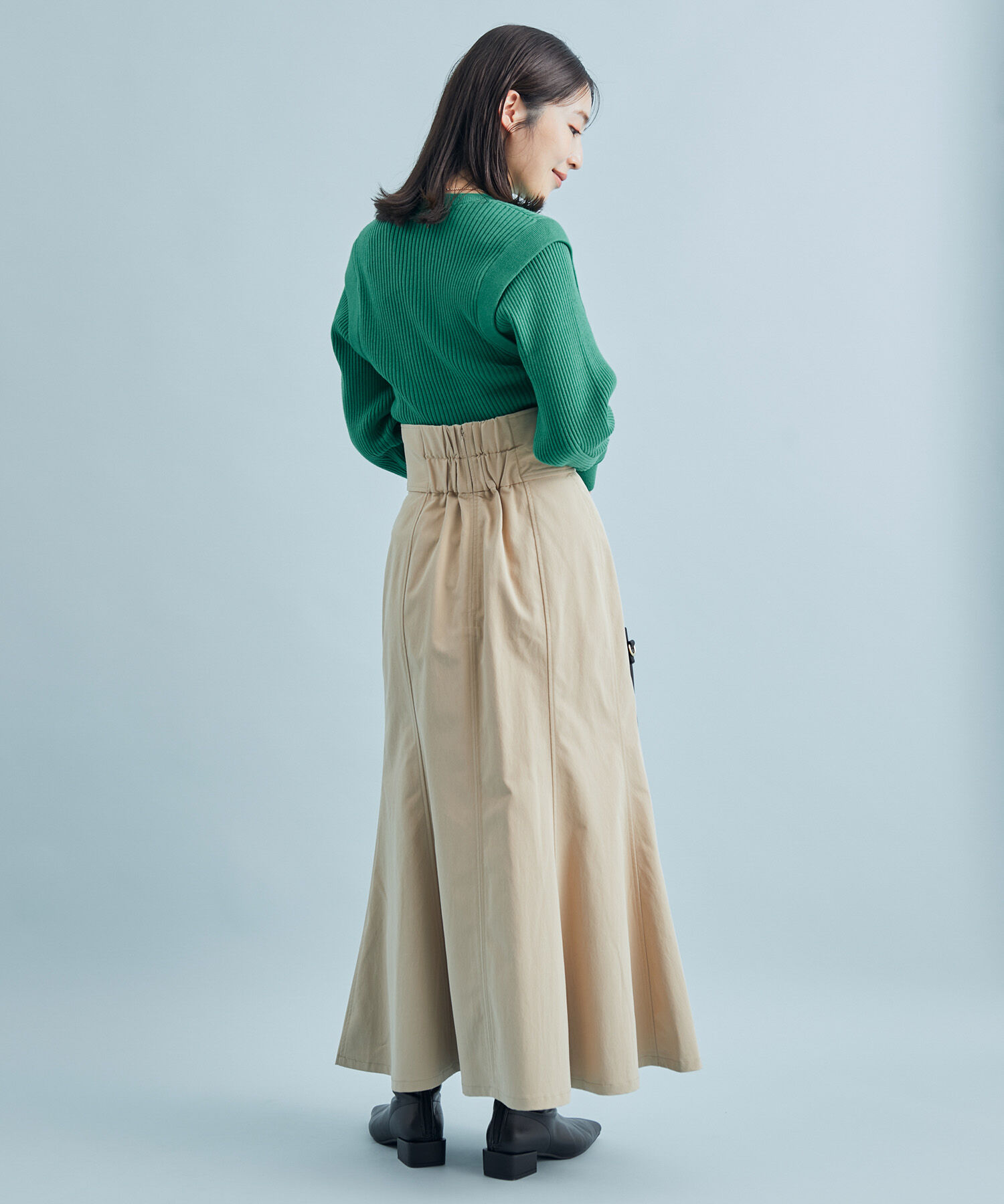 VIS「【一部カラー公式サイト・直営店舗限定】【星玲奈さんコラボ】コットンライクハイウエストマーメイドスカー」|スカート|
