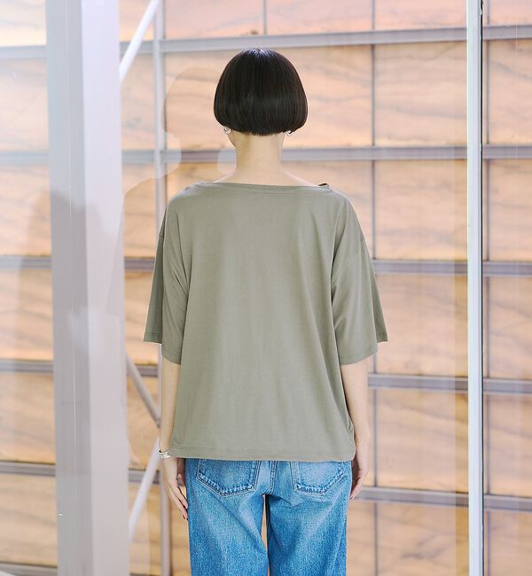 Rouge vif「ドローコードシアーロゴTシャツ / ボートネック【予約】」|Tシャツ・カットソー|
