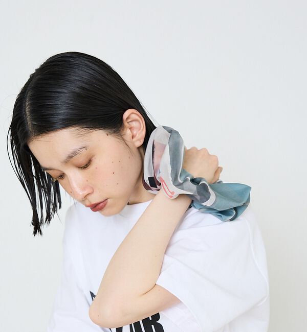 NOMINE「【LY】Haarelastiek　転写プリント ビッグ シュシュ」|ヘアバンド|