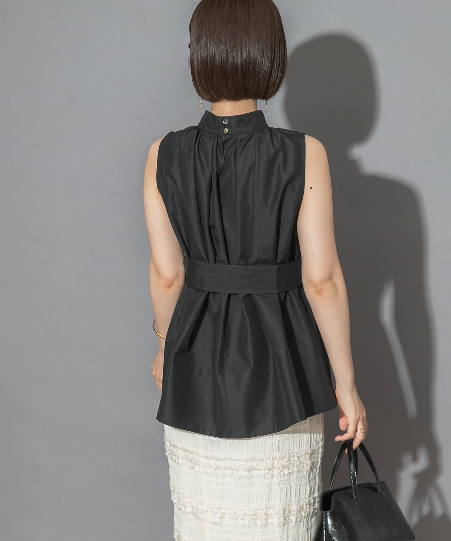 URBAN RESEARCH ROSSO「ウエストマークハイネックシャツブラウス」|シャツ・ブラウス|