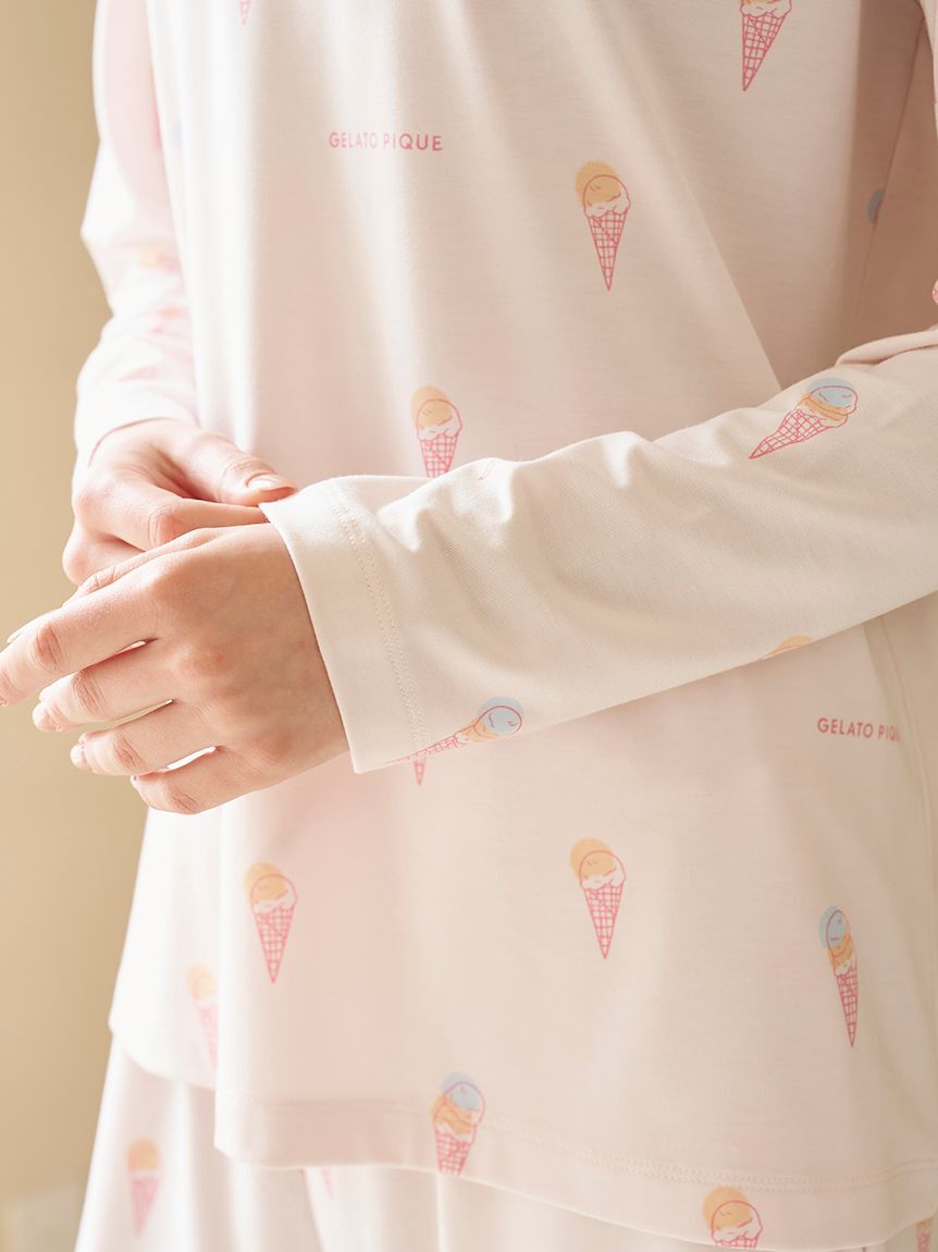 gelato pique「【IFMC.】総柄ロンT」|ルームウェア|
