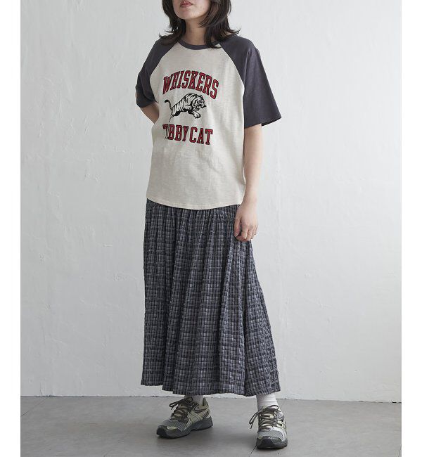 VENCE share style「ドビーチェック切り替えスカート」|スカート|