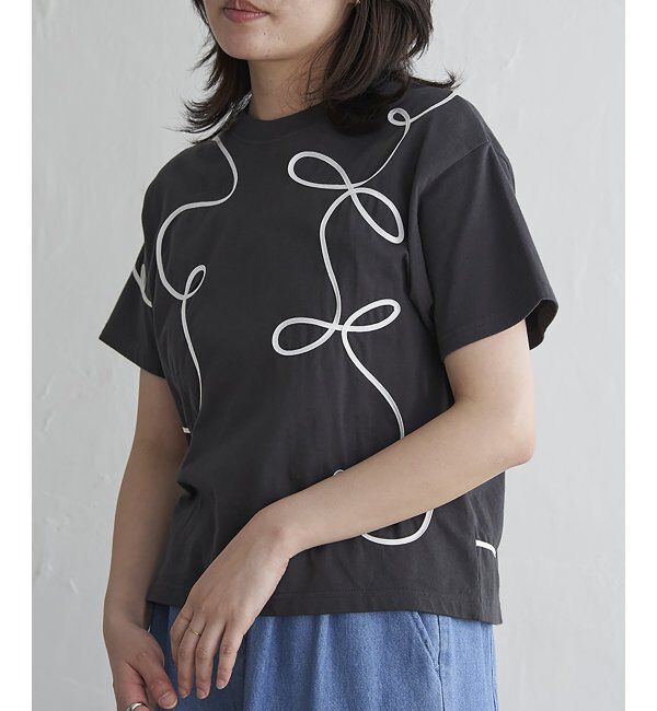 VENCE share style「コード刺繍Tシャツ」|Tシャツ・カットソー|