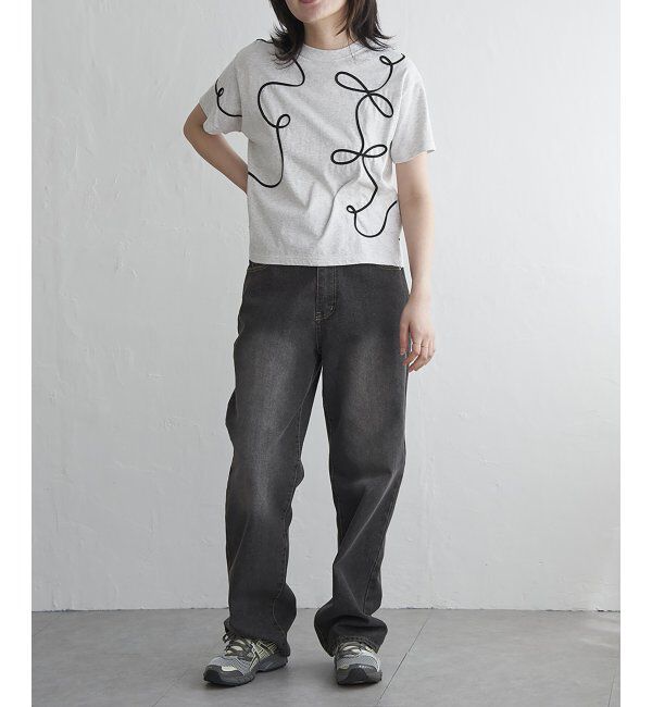VENCE share style「コード刺繍Tシャツ」|Tシャツ・カットソー|