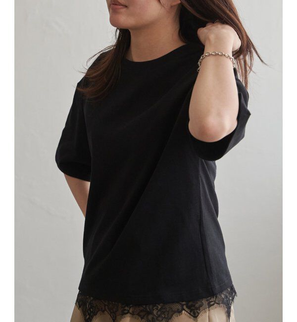 VENCE share style「裾レースレイヤード風Tシャツ」|Tシャツ・カットソー|