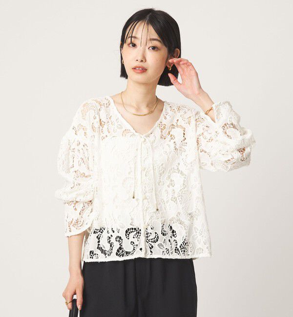 UNITED ARROWS green label relaxing「カットワークレース ブラウス」|シャツ・ブラウス|