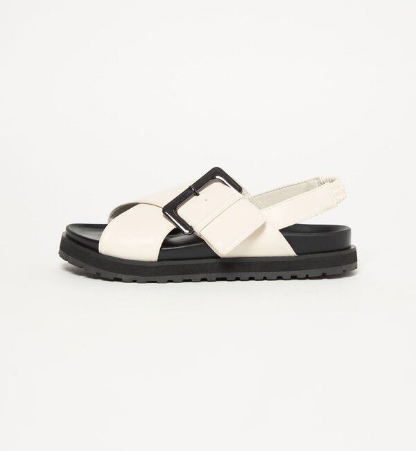 BEAUTY&YOUTH UNITED ARROWS「ビッグバックル クロスストラップ サンダル」|サンダル|OFF WHITE