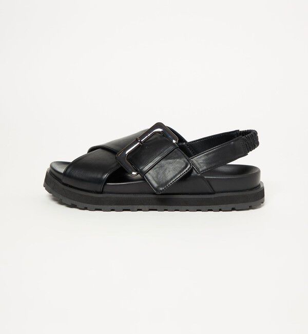 BEAUTY&YOUTH UNITED ARROWS「ビッグバックル クロスストラップ サンダル」|サンダル|BLACK