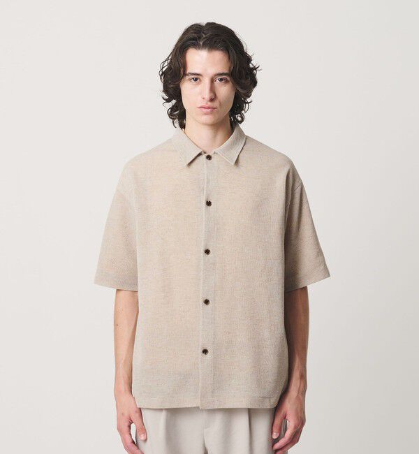 BEAUTY&YOUTH UNITED ARROWS「KNITEE リネンブレンド メリノ シャツ ウォッシャブル」|カーディガン|