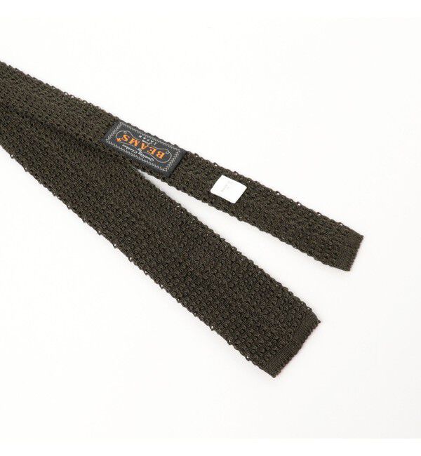 BEAMS PLUS「BEAMS PLUS｜Cotton Knit Tie Solid｜メンズ ニットタイ ネクタイ｜無地 ワントーン｜コットン100% 日本製」|ネクタイ・蝶ネクタイ|