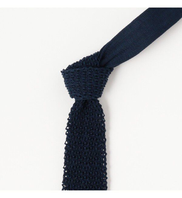 BEAMS PLUS「BEAMS PLUS｜Cotton Knit Tie Solid｜メンズ ニットタイ ネクタイ｜無地 ワントーン｜コットン100% 日本製」|ネクタイ・蝶ネクタイ|