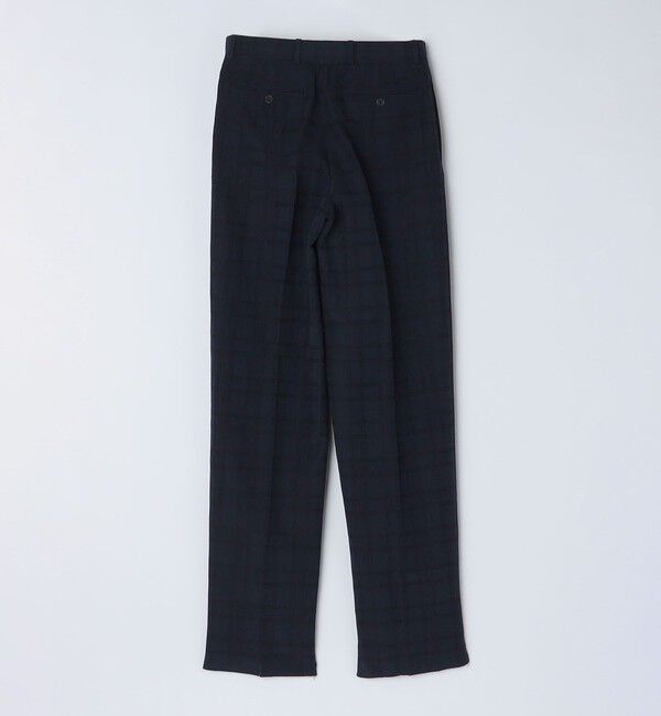 SHIPS「BERNARD ZINS: WALLIS コットン/リネン チェック スラックス」|スラックス|