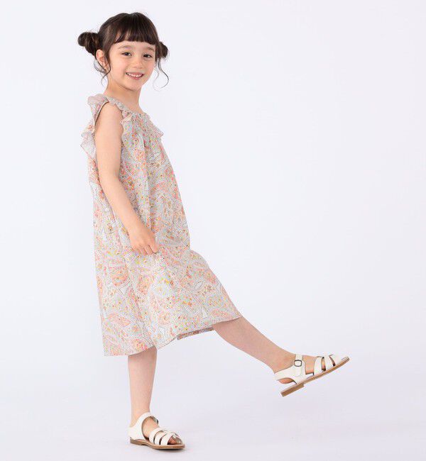 SHIPS KIDS「SHIPS KIDS:100～130cm / リバティ ノースリーブ ワンピース」|ワンピース|