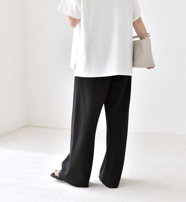 quaranciel「quaranciel:〈手洗い可能〉バイアス ストレッチ イージー ワイド パンツ」|その他|