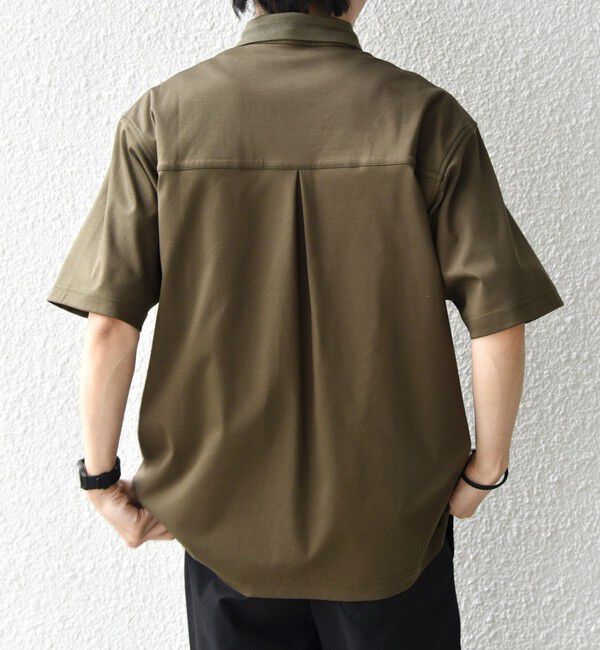 SHIPS any「SHIPS any:〈接触冷感/遮熱/UVカット〉COOL TOUCH スムース デザイン リブ 半袖 ポロシャツ◇」|Tシャツ・カットソー|
