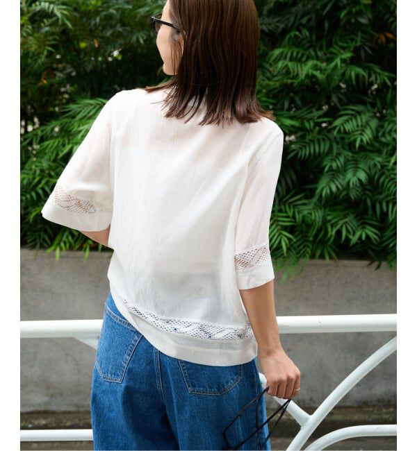 OUTDOOR PRODUCTS Usual Things「レーストリムオープンカラーシャツ」|シャツ・ブラウス|